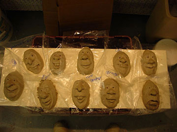 Clay Fish Faces